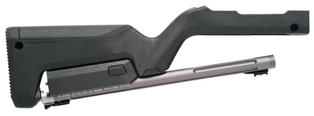 Tactical Solutions TDCGMGBBLK X-Ring Takedown Barrel and Stock Combo 22 LR 16.50" Gunmetal Gray Fluted Threaded Fiber Optic Sight Black Magpul Backpacker Stock for Ruger 10/22 Takedown
