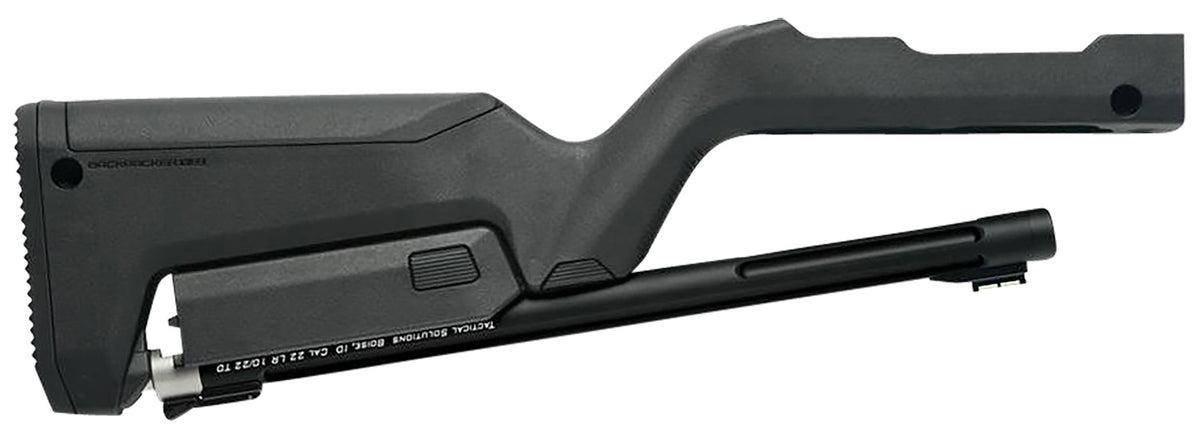 Tactical Solutions TDCMBBBLK X-Ring Takedown Barrel and Stock Combo 22 LR 16.50" Matte Black Fluted Threaded Fiber Optic Sight Black Magpul Backpacker Stock for Ruger 10/22 Takedown