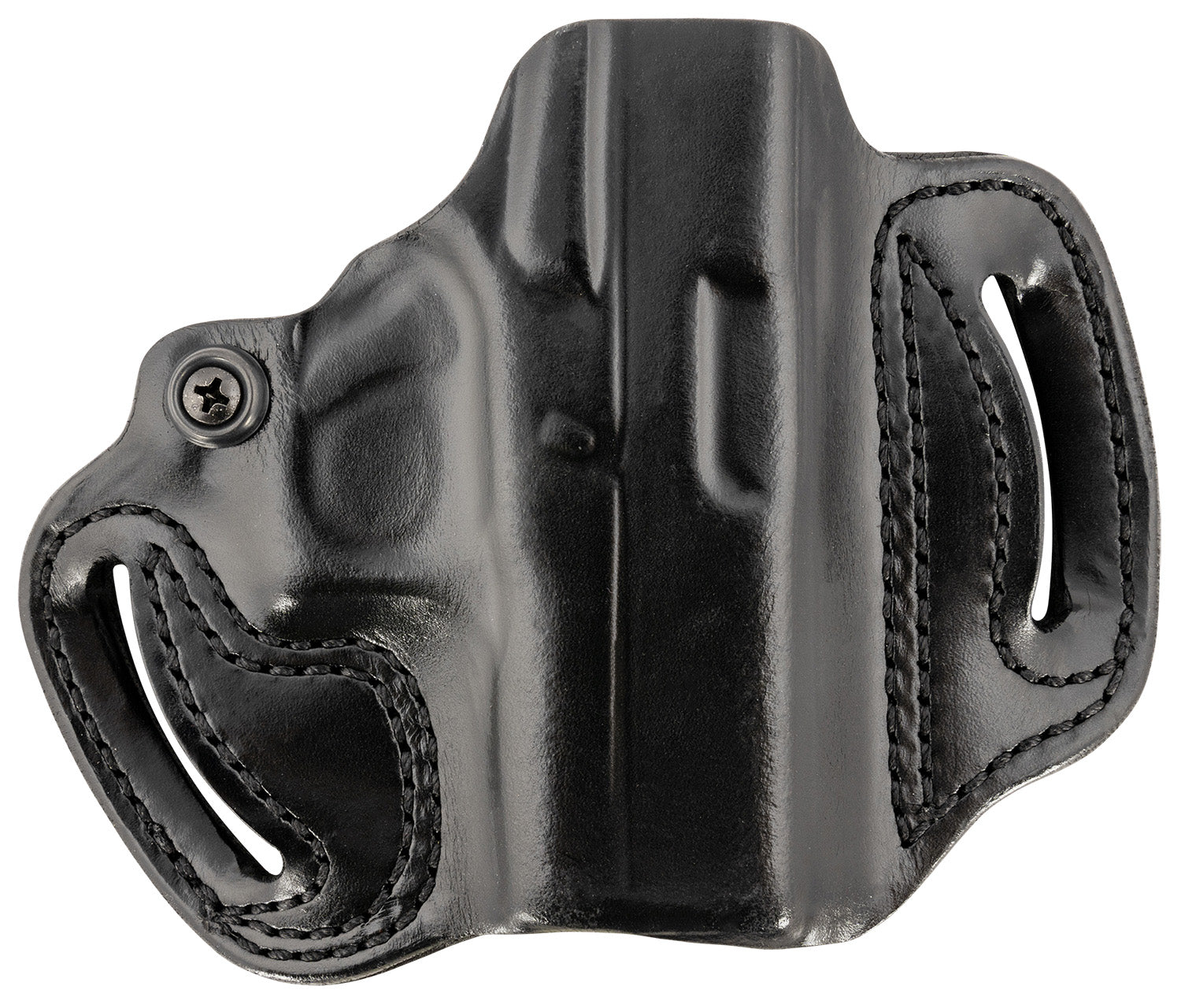 DeSantis Gunhide 086BA8BZ0 Mini Slide OWB Black Leather Belt Slide Holster Fits Glock 43/43X/48 Right Hand