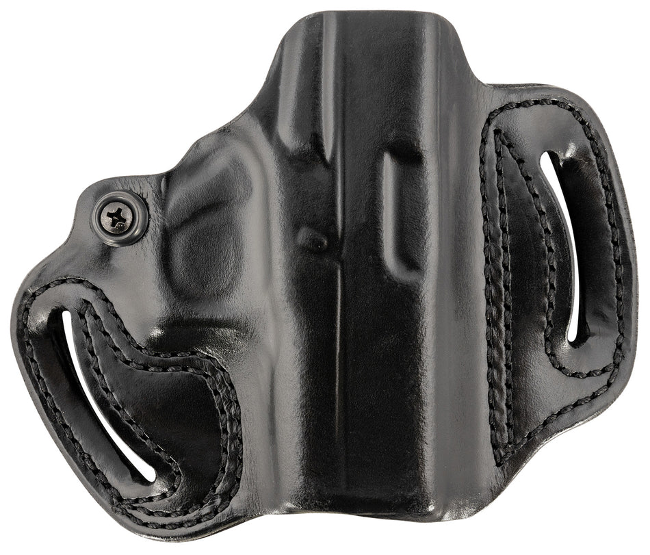 DeSantis Gunhide 086BA8BZ0 Mini Slide OWB Black Leather Belt Slide Holster Fits Glock 43/43X/48 Right Hand