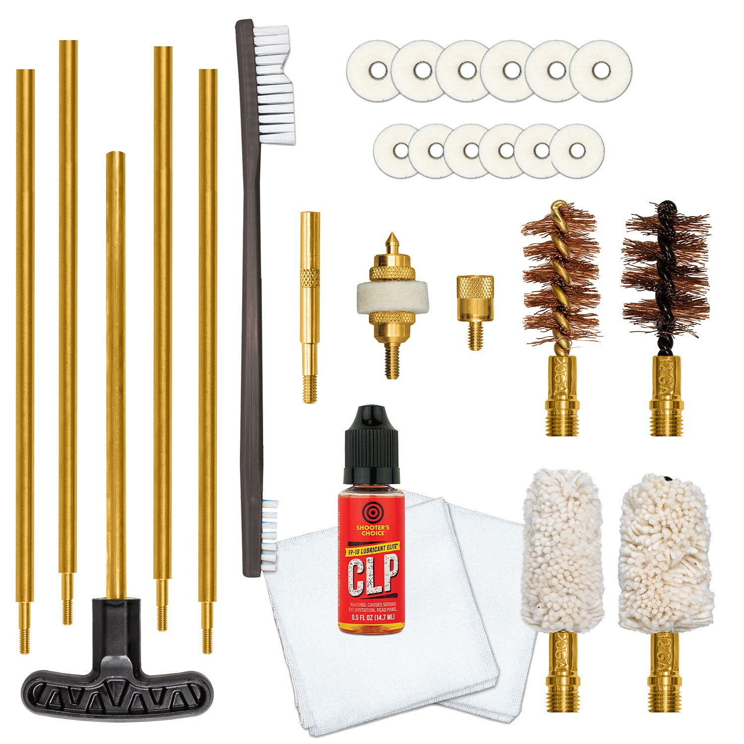 Otis FGSRSMCS Multi-Gauge Shotgun Cleaning Kit 12 and 20 Gauge with Brass Rods
