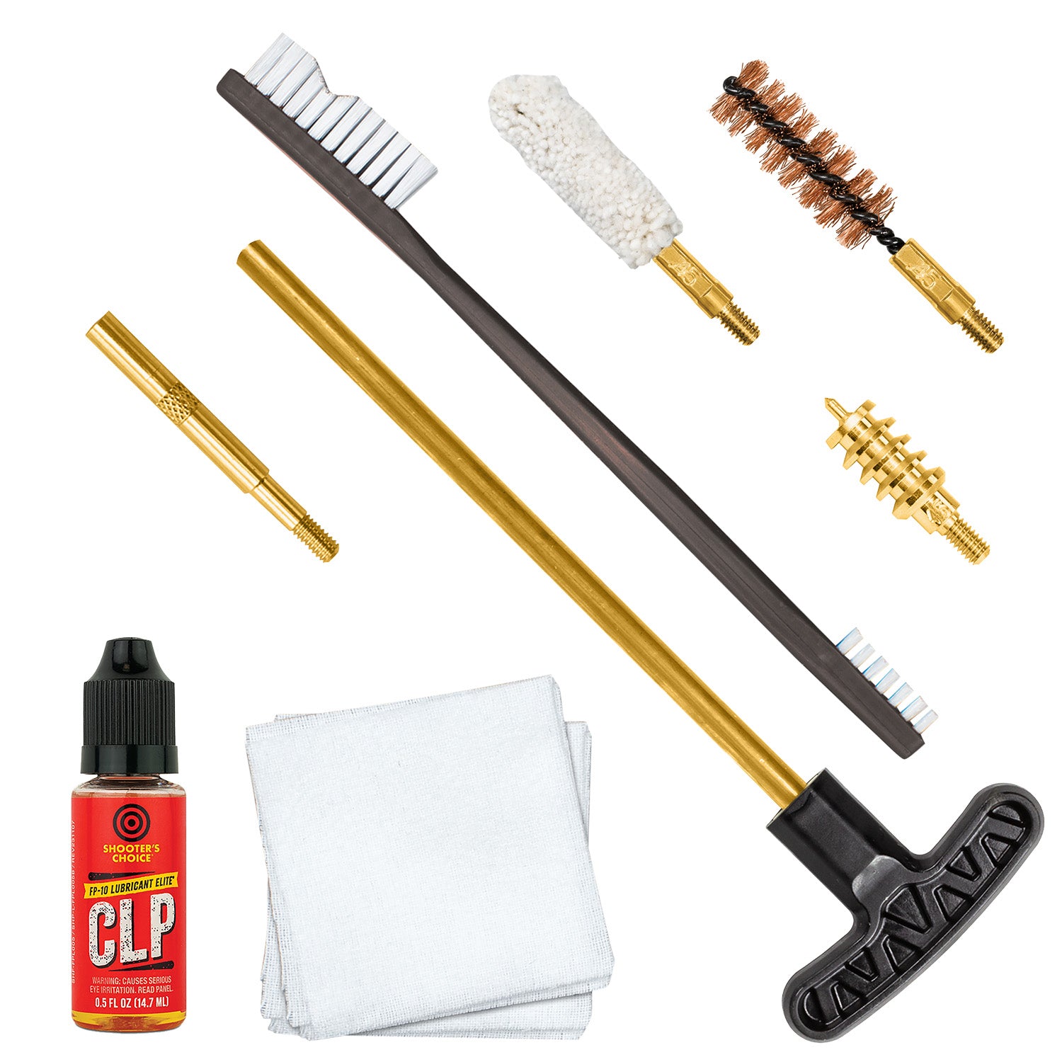 Otis FGSRS45 .45 Cal Pistol Cleaning Kit Compact Soft Pack Case Black