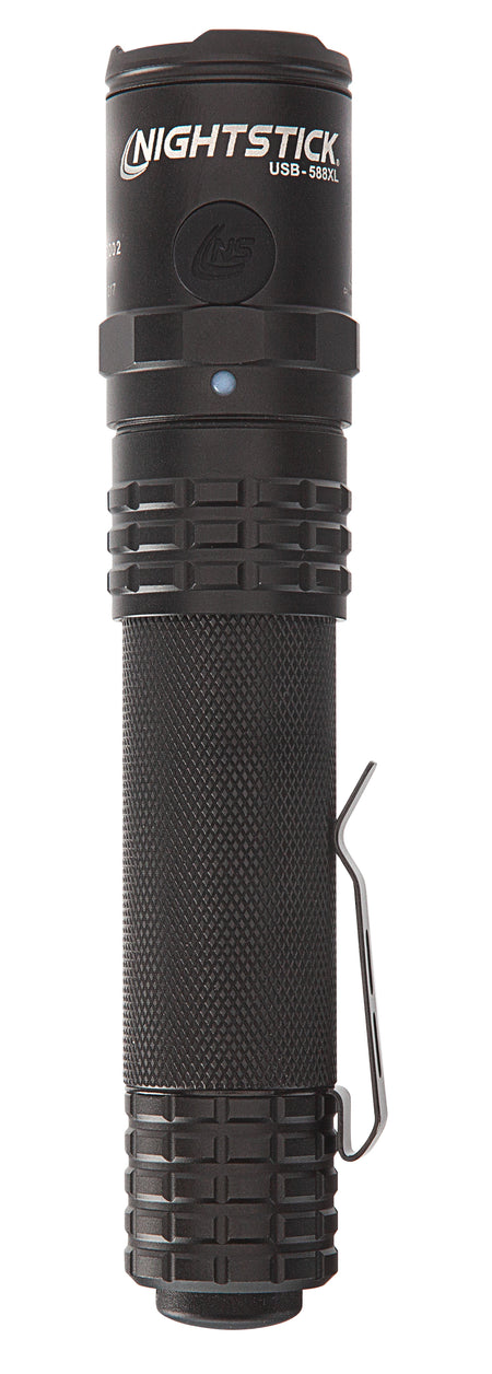 Nightstick USB588XL USB Dual-Light Rechargeable Tactical Flashlight 1100 Lumens White LED Black Anodized