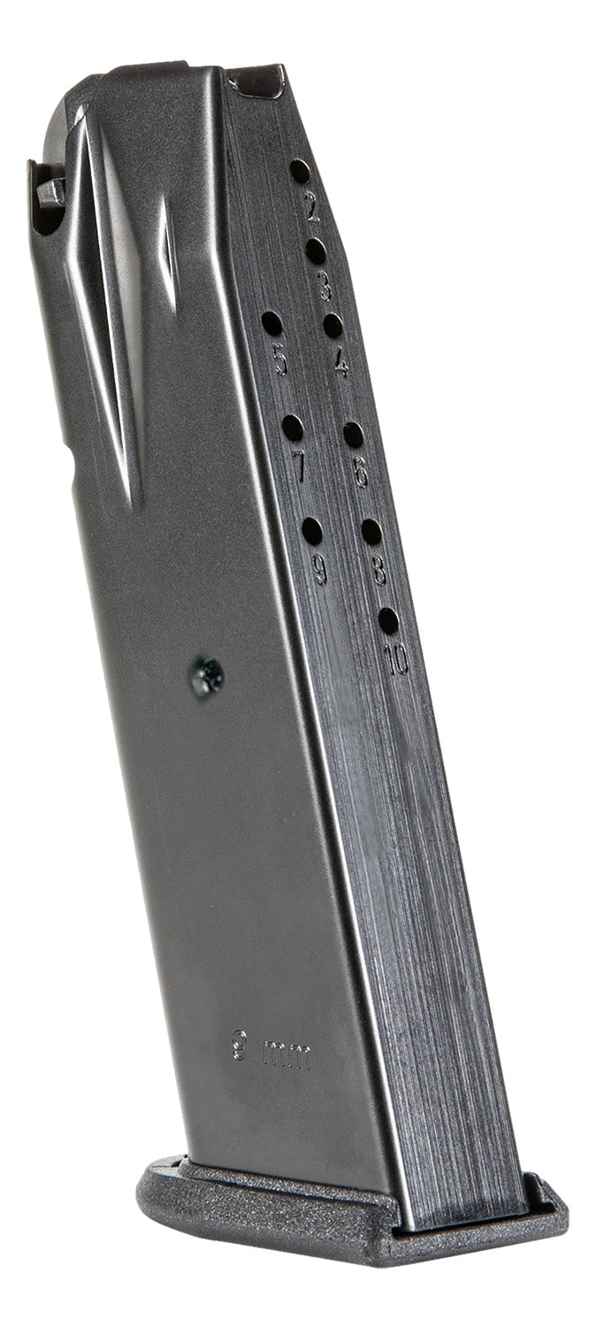 Walther Arms 2867541 PDP Full Size 10-Round 9mm Luger Magazine Black Aluminum