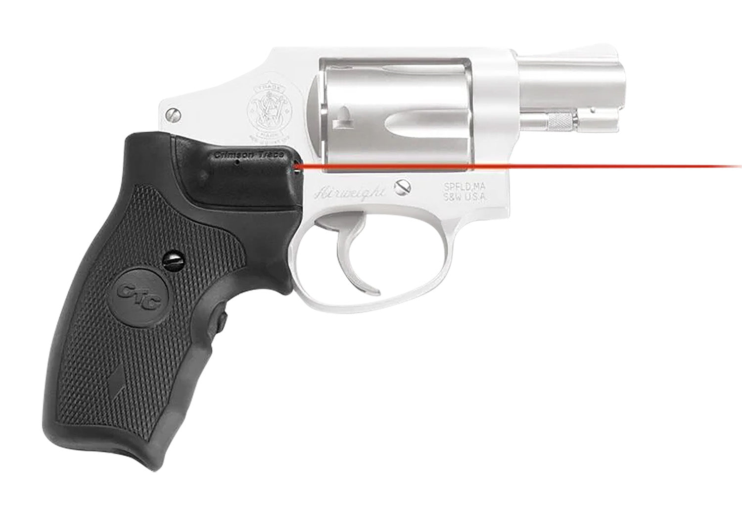 Crimson Trace 011150 Lasergrips S&W J-Frame Round Butt Red Laser, Extended Black Polymer