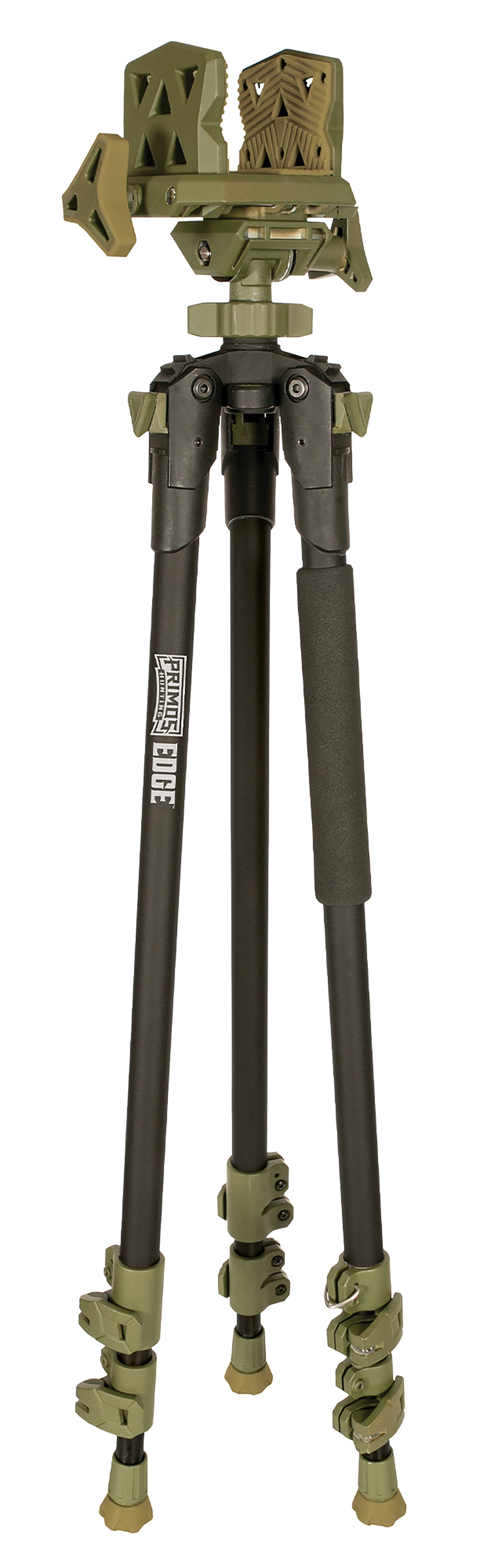 Primos 65831 Edge Shooting Tripod, Aluminum, Dark Earth/Black, Gun Clamp, 31-59"