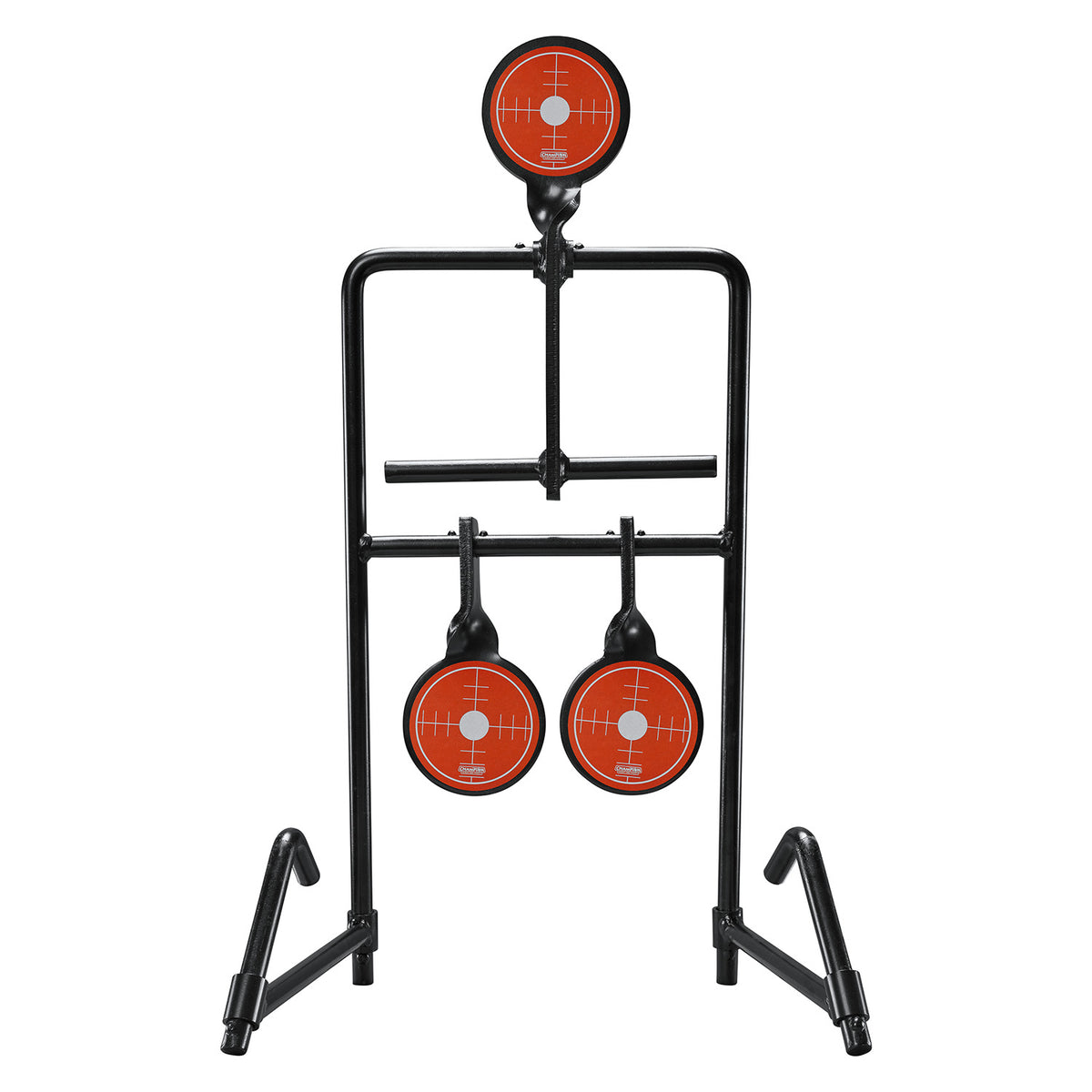 Champion Targets 40870 Triple Gong Auto Reset Handgun Steel Target Black/Orange 3 Targets