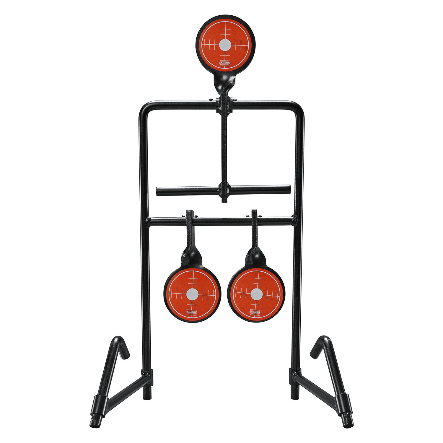 Champion Targets 40870 Triple Gong Auto Reset Handgun Steel Target Black/Orange 3 Targets