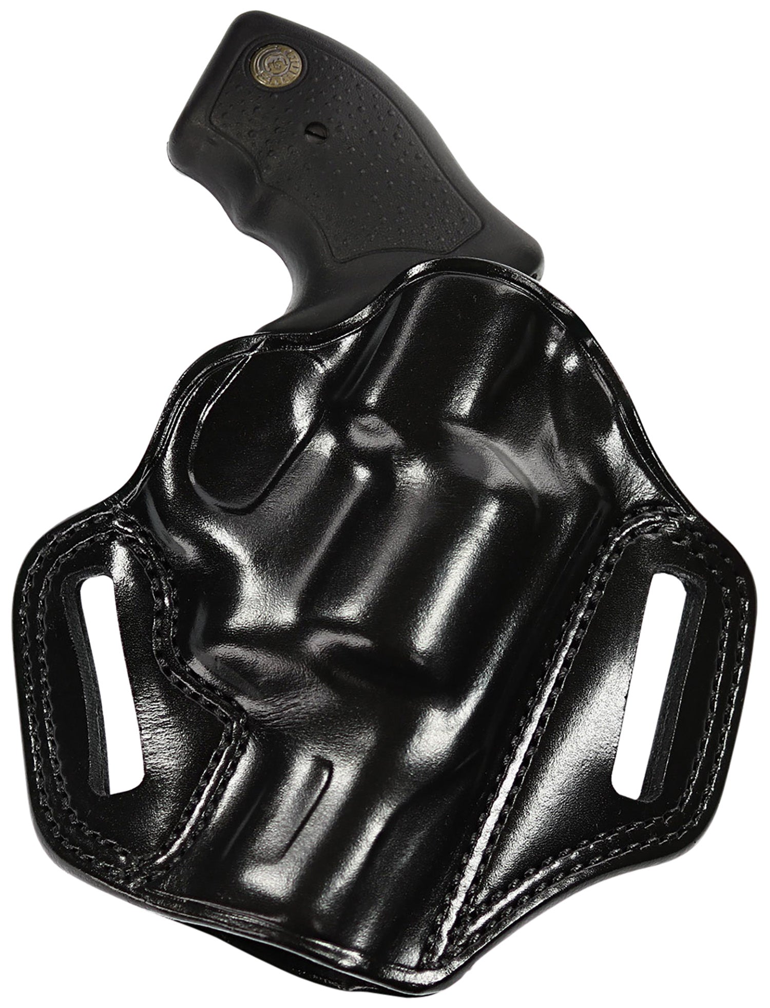 Galco Combat Master OWB Black Leather Belt Slide Holster Fits Browning Hi-Power Springfield SA-35 Girsan MC P35 Right Hand