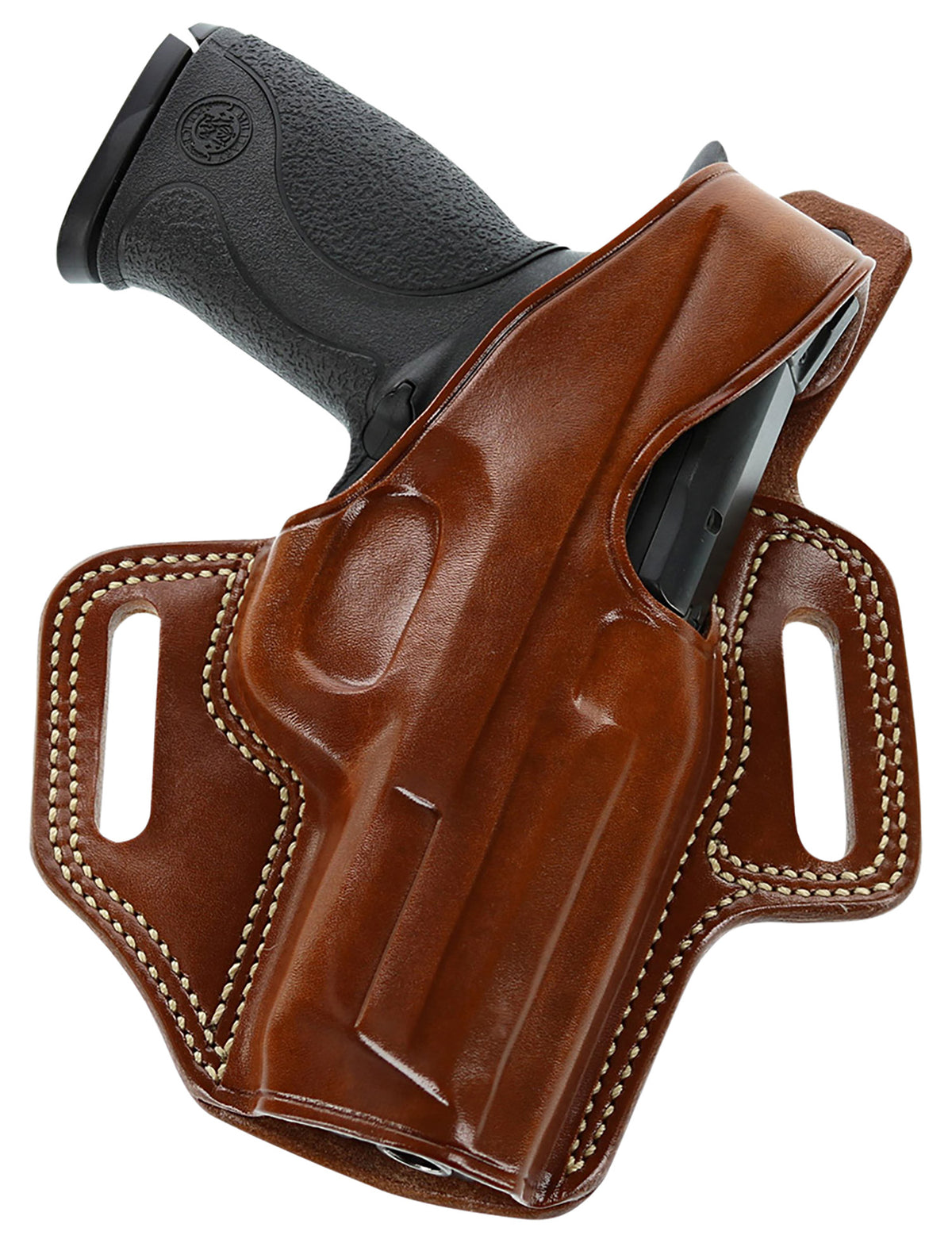 Galco FL870R Fletch High Ride OWB Tan Leather Belt Slide Holster for Sig Sauer P365XL, Right Hand