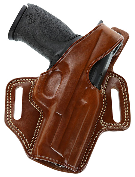 Galco FL838R Fletch High Ride OWB Tan Leather Belt Slide Holster for Sig Sauer P365, Right Hand