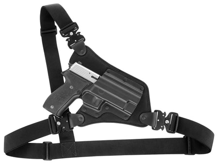 Galco HR820RB High Ready Black Kydex/Nylon Chest Holster for Sig Sauer P320/M17, Fits Up To 58" Chest, Right Hand