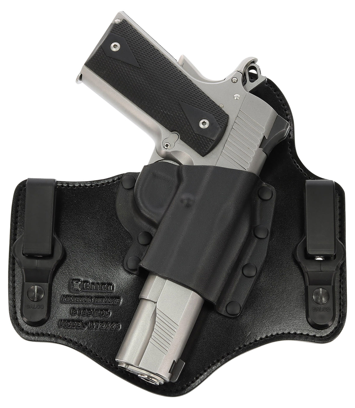 Galco KT870RB KingTuk Deluxe IWB Holster Black Kydex/Leather UniClip Sig P365/XL Right Hand