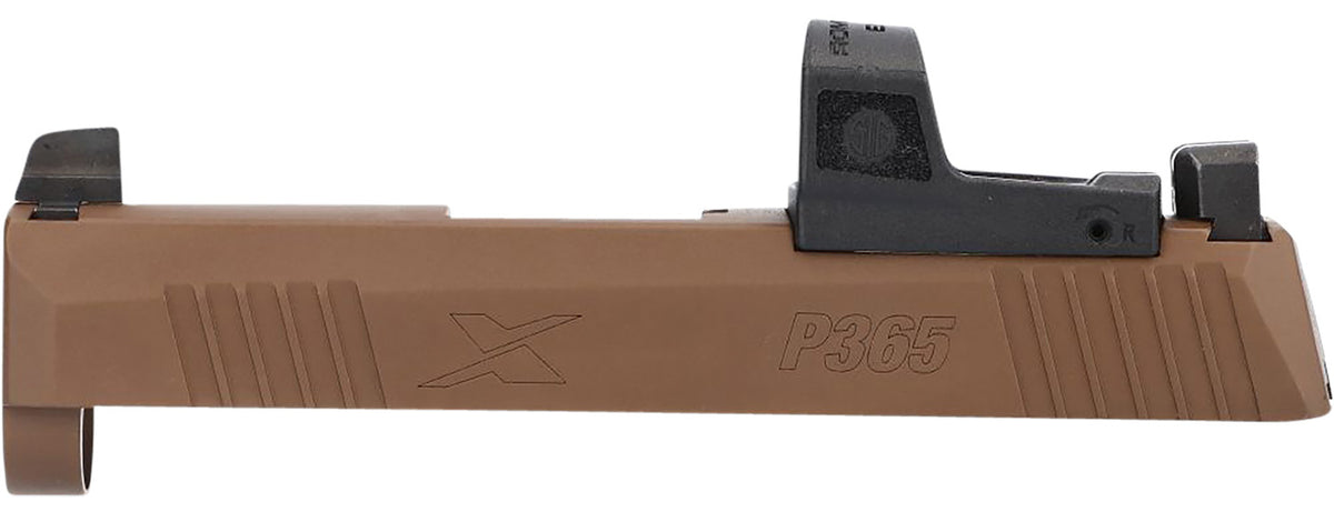 Sig Sauer 8900984 P365X Replacement Slide Assembly 9mm Luger Coyote Brown Nitride Stainless Steel Optic Cut XRAY3 Sights