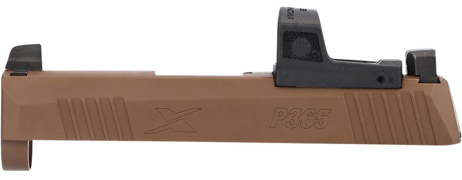 Sig Sauer 8900984 P365X Replacement Slide Assembly 9mm Luger Coyote Brown Nitride Stainless Steel Optic Cut XRAY3 Sights