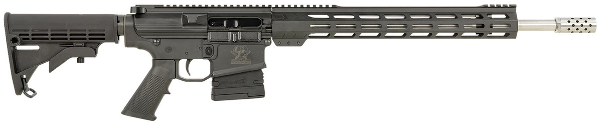 Great Lakes Firearms GL10308SSBLK AR-10 308 Win 20+1 18" Stainless, Black Rec, M-Lok Handgaurd, Carbine Stock, A2 Grip, Muzzle Brake