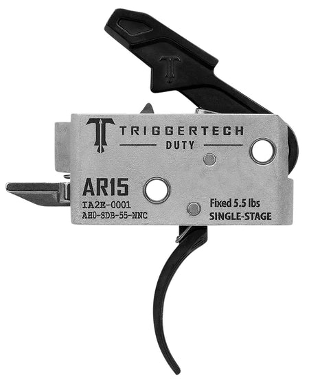 TriggerTech AH0SDB55NNC Duty Mil-Spec Single-Stage Curved Trigger, 5.5 lbs for AR-15