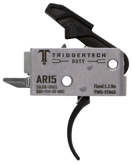 TriggerTech AH0TDB55NNC Duty Mil-Spec Two-Stage Curved Trigger, 5.5 lbs for AR-15