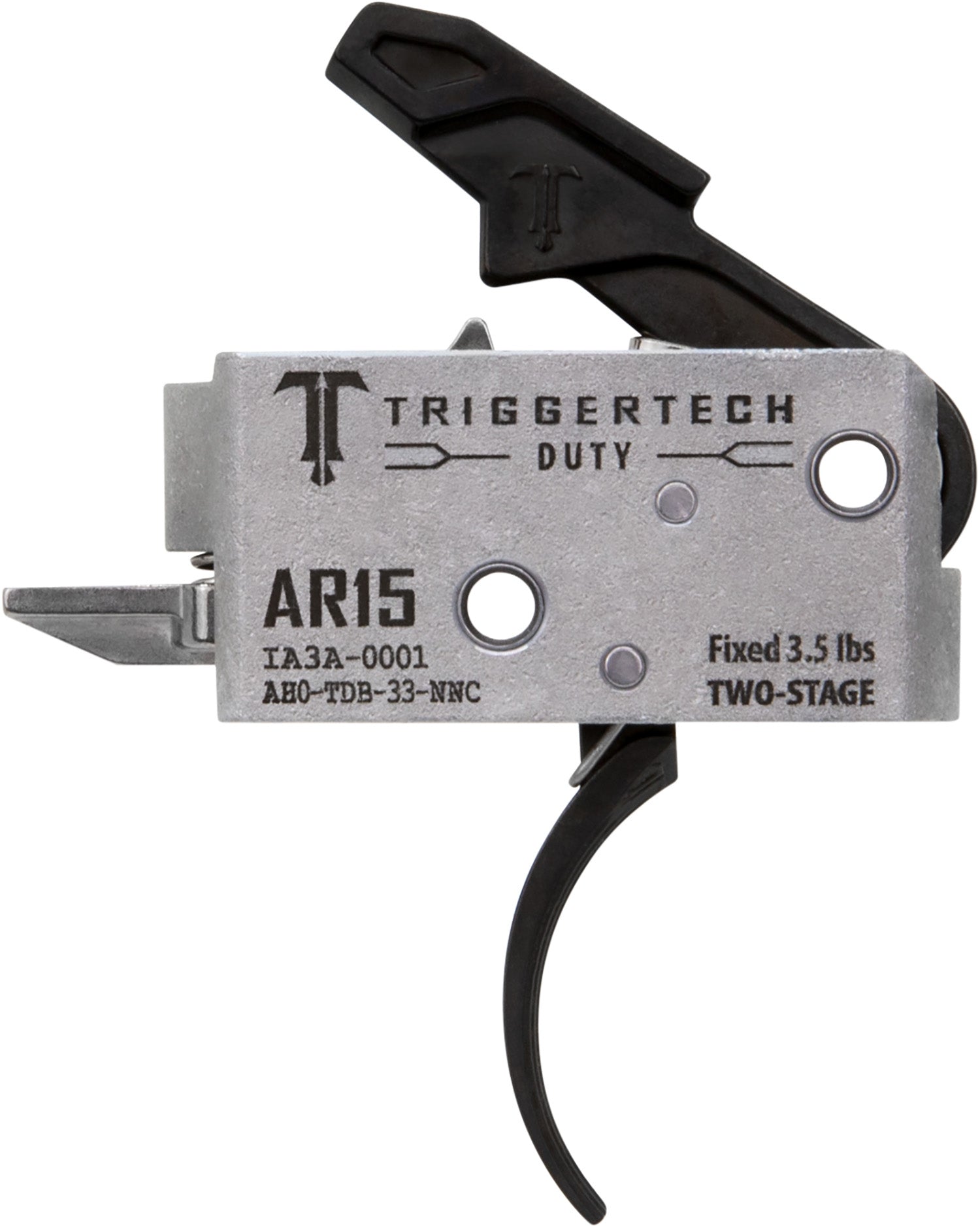 TriggerTech AH0TDB33NNC Duty Curved Two-Stage Trigger, 3.50 lbs for AR-15