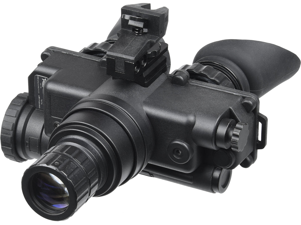 AGM Global Vision Wolf-7 PRO NL1 Night Vision Goggles Black 1x 27mm Gen 2+ Level 1 45-54 lp/mm Green Filter