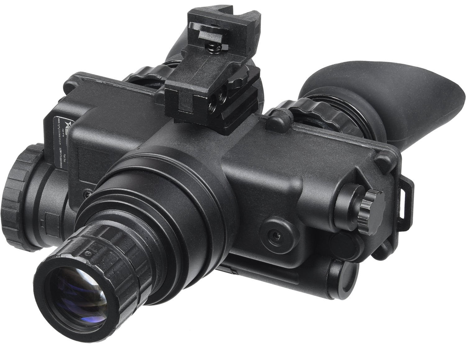 AGM Global Vision Wolf-7 PRO NL1 Night Vision Goggles Black 1x 27mm Gen 2+ Level 1 45-54 lp/mm Green Filter