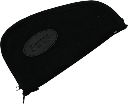 Boyt Harness Heart-Shaped Pistol Case Black Waxed Canvas with Pockets