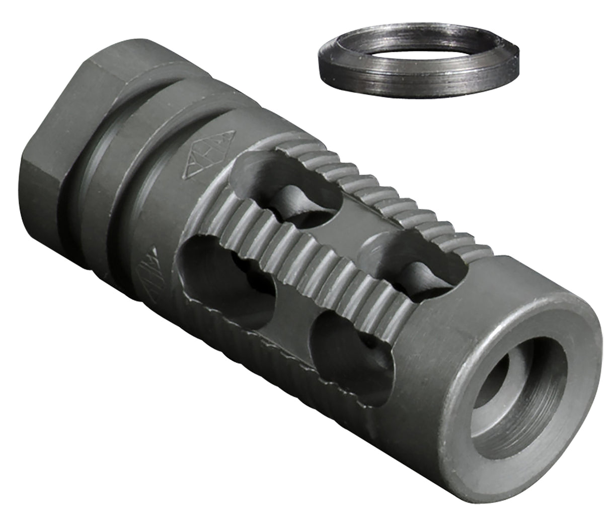 Yankee Hill 285M2 Phantom Comp/Brake Smooth End 1/2"-28 tpi 2.25" OAL for 5.56mm