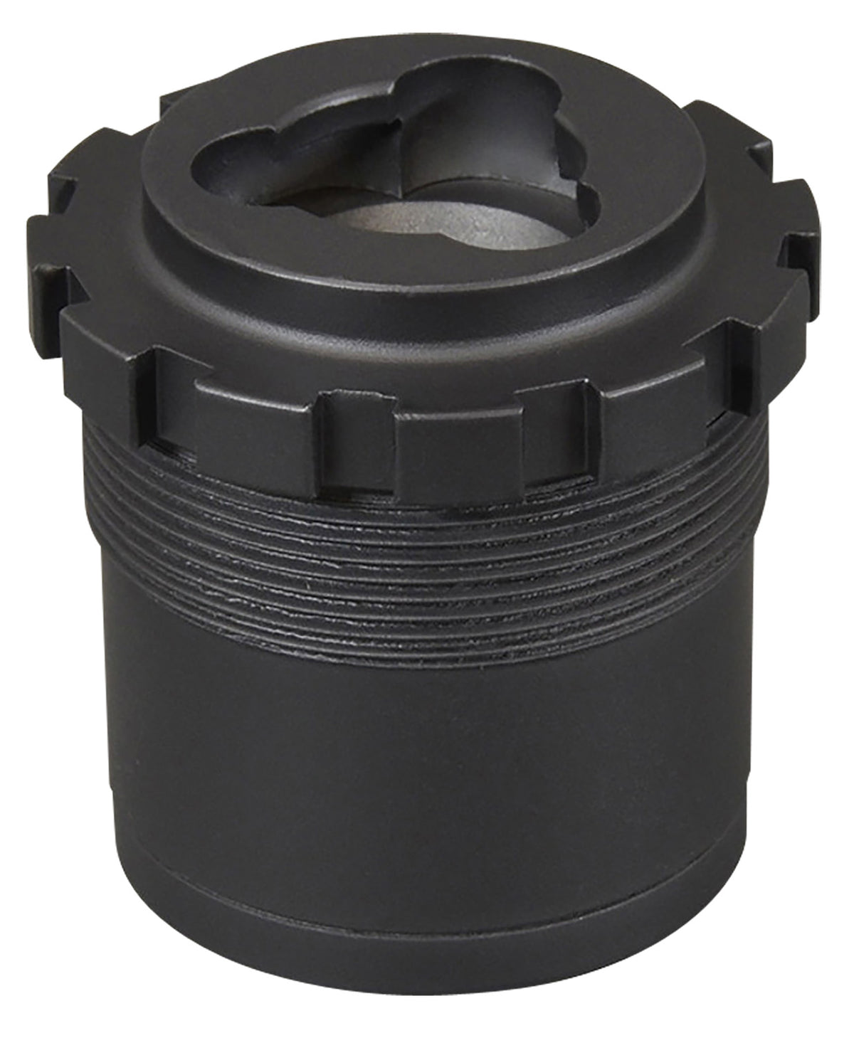 Yankee Hill 2050 Heavy Duty 3-Lug Adapter 1-3/8"-24 tpi Aluminum/Stainless Steel Matte Black
