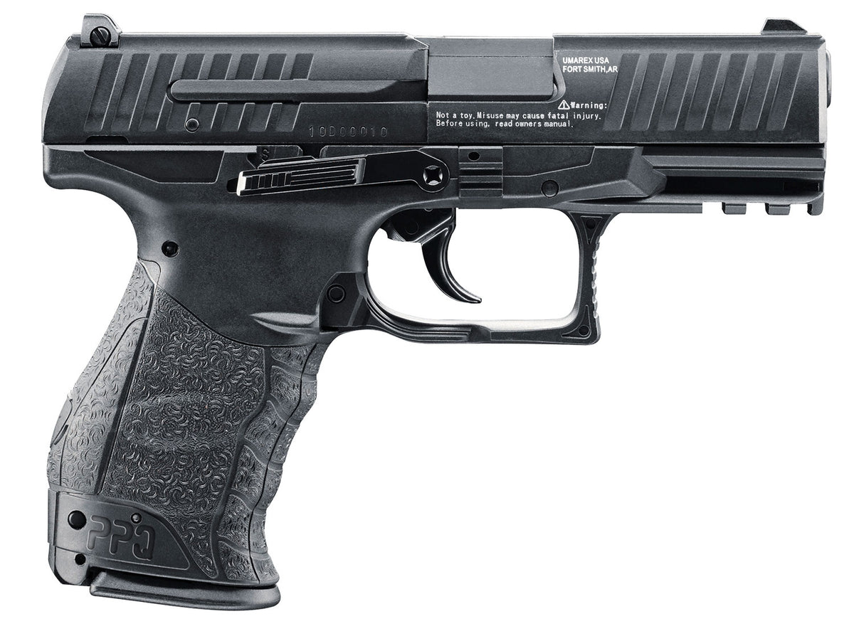 Umarex Walther PPQ CO2 Air Pistol .177 Cal 8rd 3.30in Black Adjustable Rear Sight