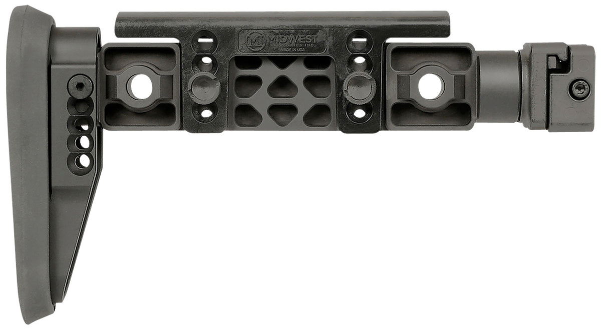 Midwest Industries MIALPHAFBSF Alpha Fixed Beam Side Folding Stock Black Synthetic Adjustable Cheekrest 1913 Picatinny
