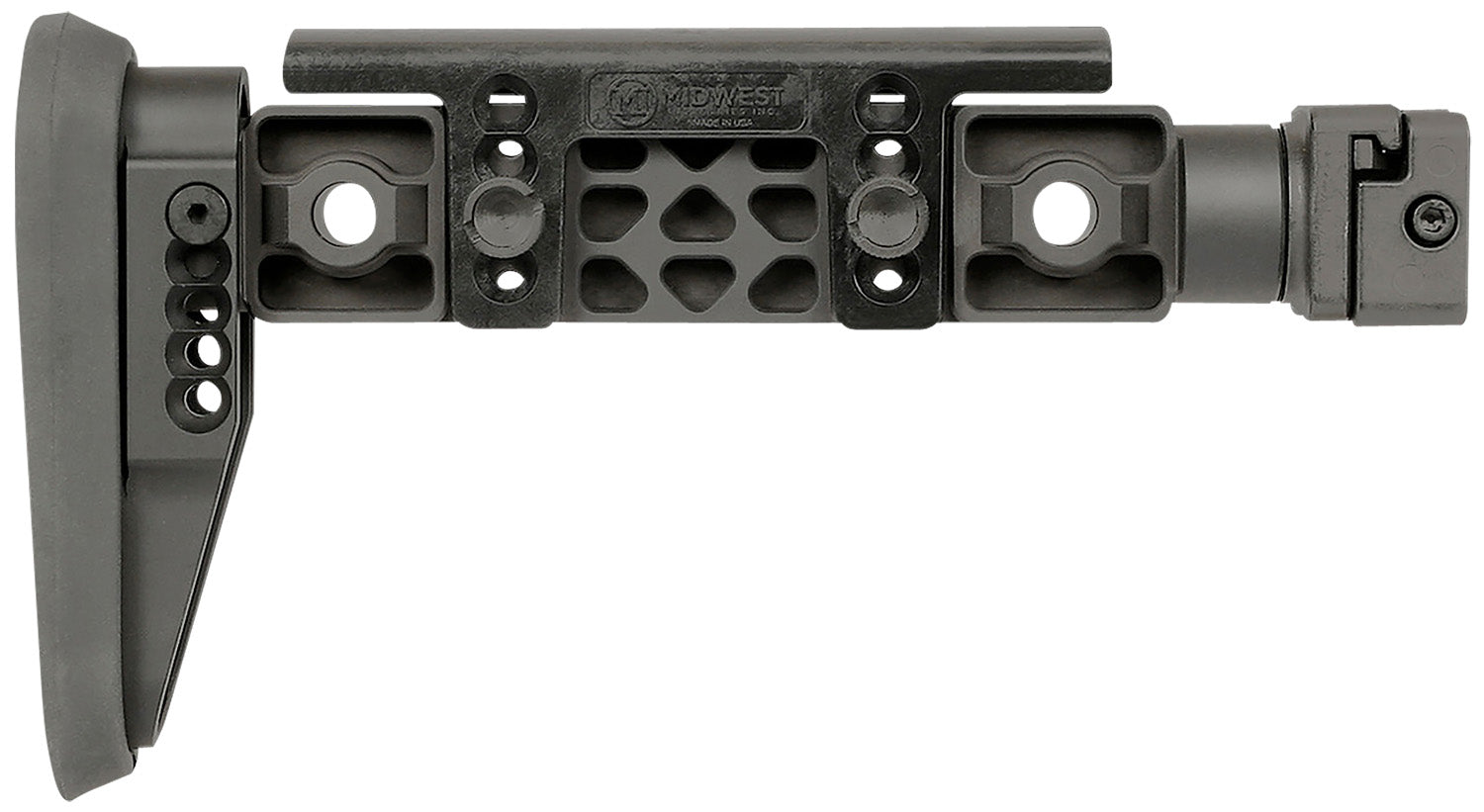 Midwest Industries MIALPHAFBSF Alpha Fixed Beam Side Folding Stock Black Synthetic Adjustable Cheekrest 1913 Picatinny