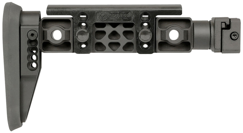 Midwest Industries MIALPHAFBSF Alpha Fixed Beam Side Folding Stock Black Synthetic Adjustable Cheekrest 1913 Picatinny