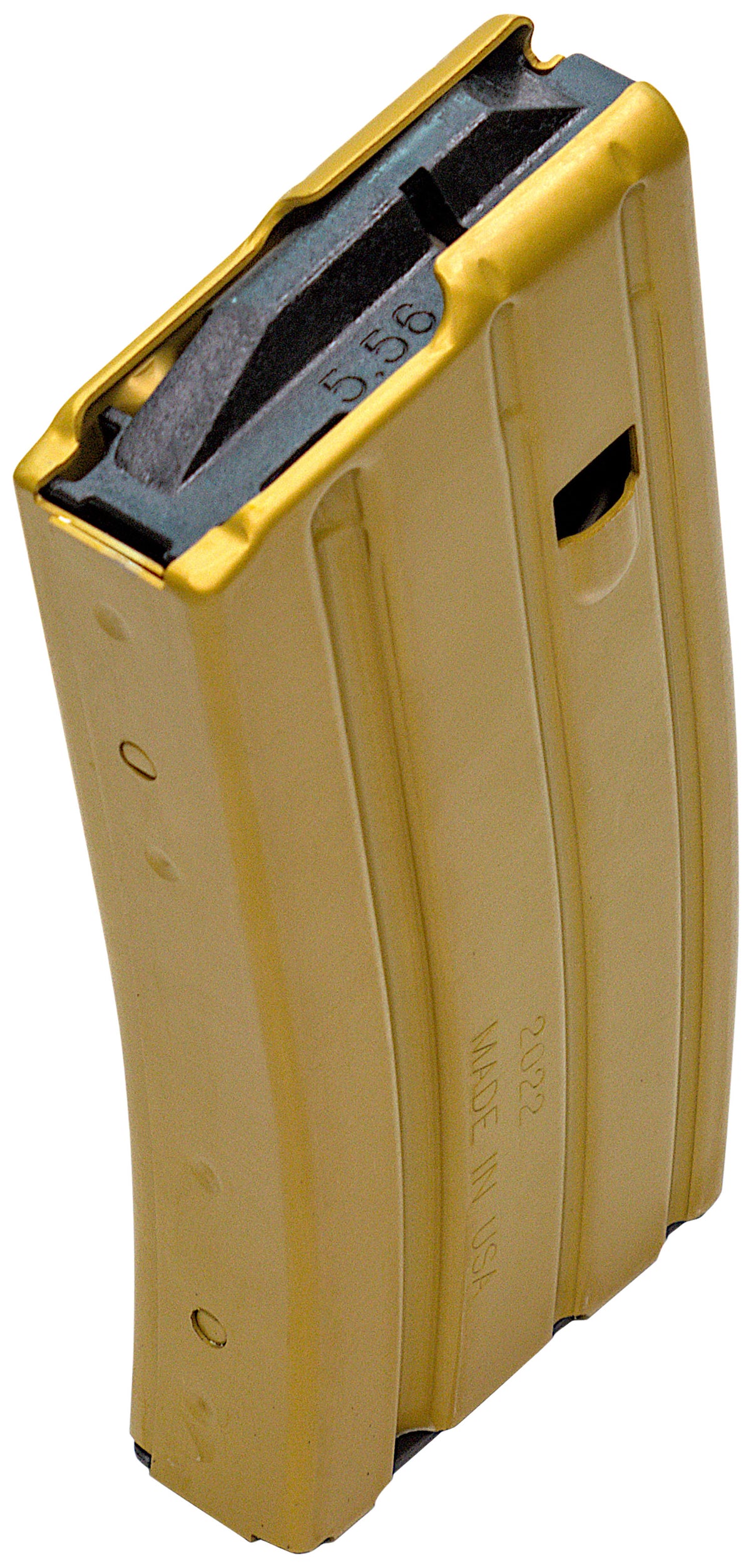 DuraMag Speed 20-Round .300 Blackout/223/5.56 AR-15 Magazine Desert Gold Aluminum