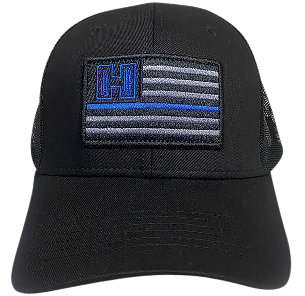 Hornady Blue Line Black American Flag Patch