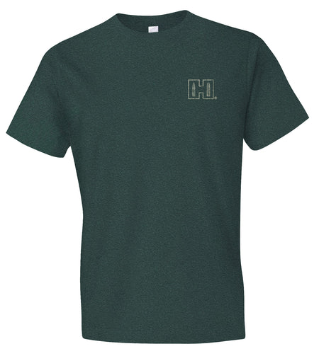 Hornady Double Rocker T-Shirt Olive Heather Cotton/Polyester/Rayon Short Sleeve Semi-Fitted XL