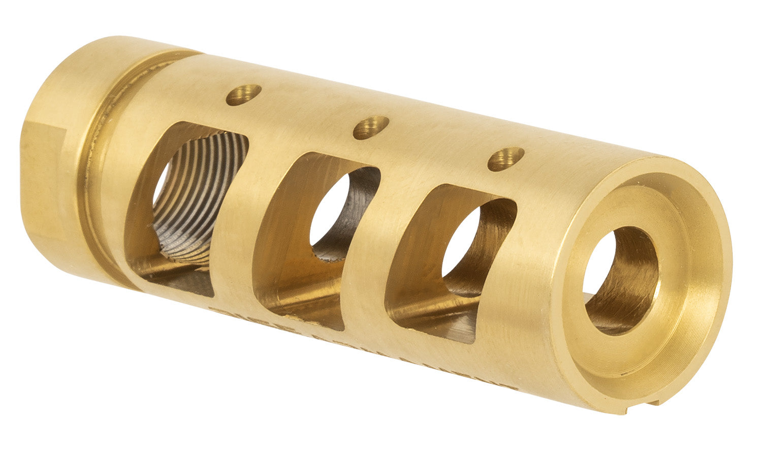 Rise Armament RA701308TIN RA-701 Compensator Gold Nitride Titanium 5/8"-24 tpi for 30 Cal AR-10