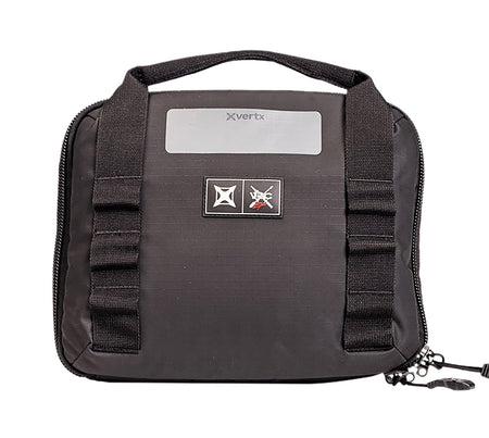 Vertx VTAC Single Pistol Case Black 420D Nylon Ripstop Holds 2 Handguns with Magazine Storage