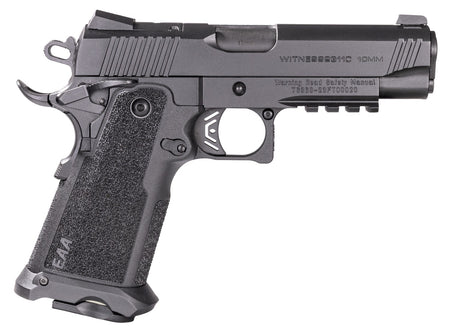 Girsan 395010 Witness2311 10mm Auto 15+1 4.25" Black Steel Barrel, Black Optic/Ready Serrated Black Polymer Frame w/Beavertail & Picatinny Rail, Black Checkered Polymer Grip, Ambidextrous
