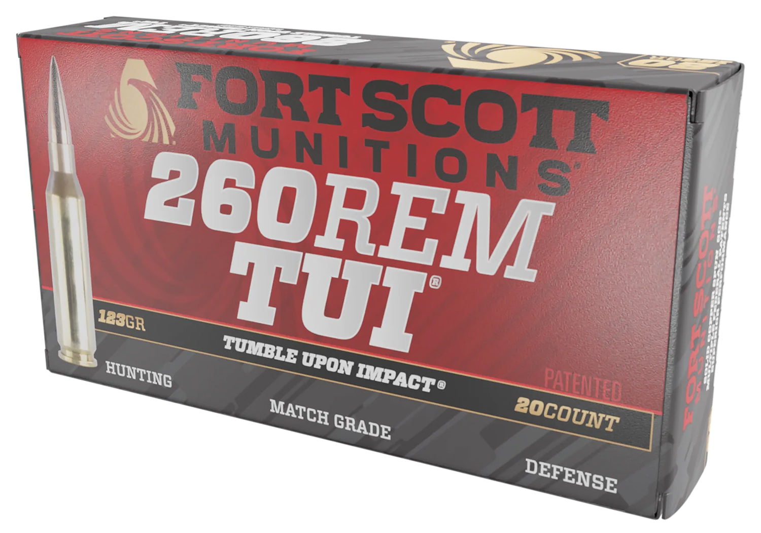 Fort Scott Munitions 260123SCV2 Tumble Upon Impact (TUI) Solid Copper Spun CS 123 Grain .260 Remington
