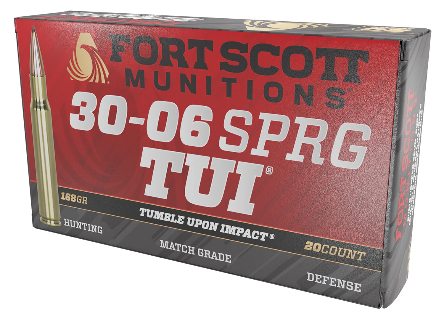 Fort Scott Munitions 3006168SCV Tumble Upon Impact (TUI) Solid Copper Spun CS 168 Grain .30-06 Springfield