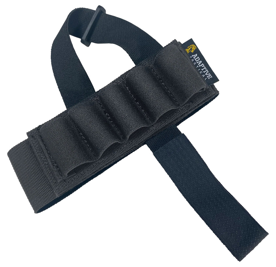 Adaptive Tactical AT06400 Stock Mounted Shotshell Carrier 5rd Black Nylon Adjustable