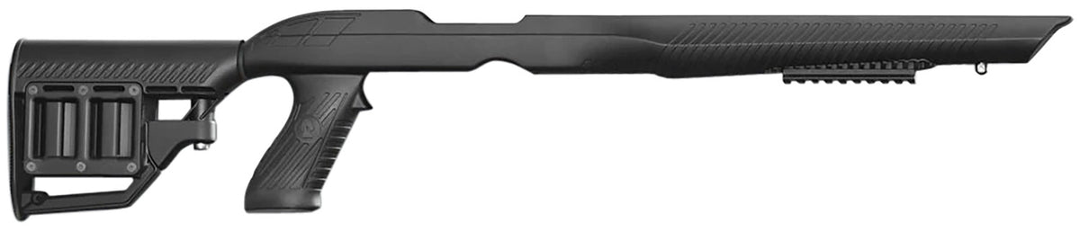 Adaptive Tactical 1081039 Tac-Hammer RM4 Adjustable Black Synthetic Stock with Magazine Compartments for Ruger 10/22