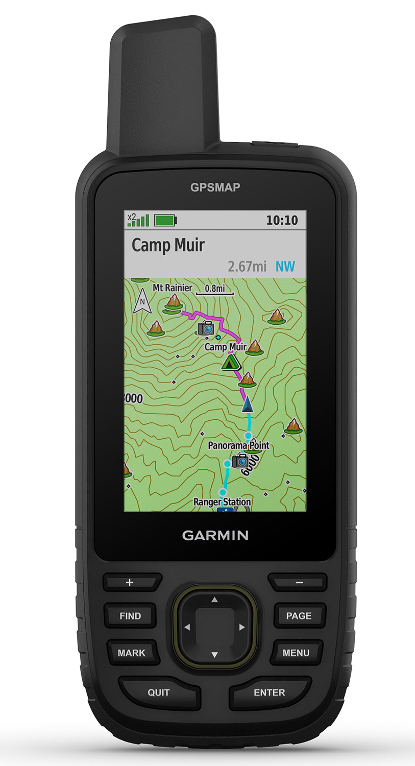 Garmin GPSMAP 67 GPS Handheld Black 3" Color TFT Display MicroSD Preloaded TopoActive Maps Multi-Band