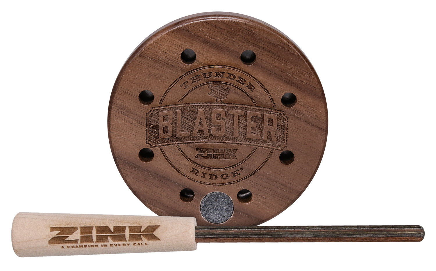 Zink ZNKRBPC Ridge Blaster Friction Pot Turkey Call Bead-Blasted Aluminum/Wood