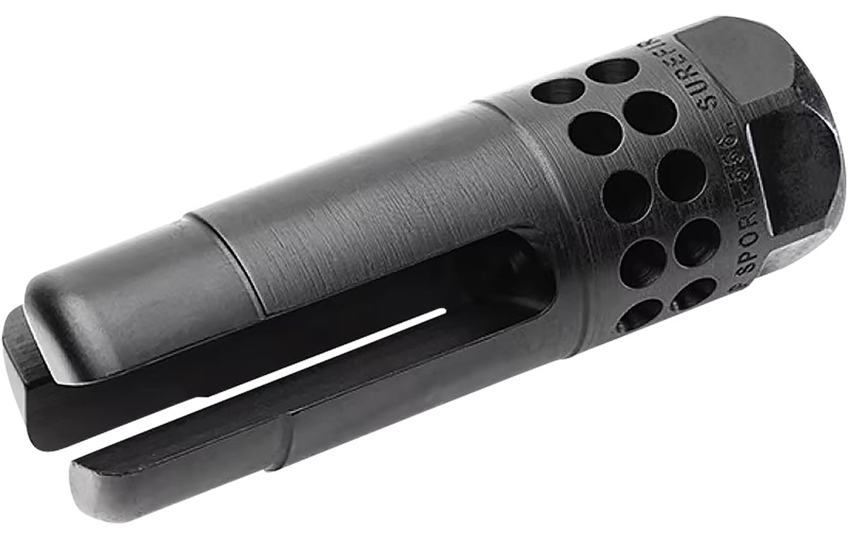 SureFire WARCOMPSPORT7625824 Warcomp Sport Flash Hider 7.62mm NATO, 5/8"-24 tpi, Open Tine 3-Prong