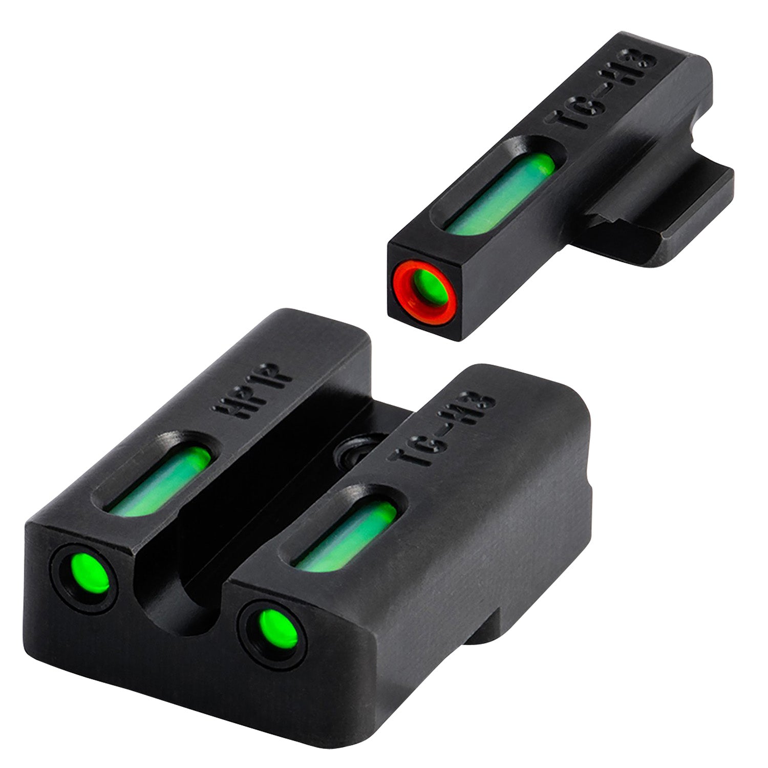 TruGlo TG13XD2PC TFX Pro Orange Outline Front & Green Tritium Fiber Optic Rear Sight Set