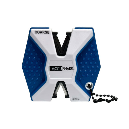 AccuSharp 342C 2-Step Knife Sharpener Diamond Tungsten Carbide and Ceramic Coarse/Fine Blue/White