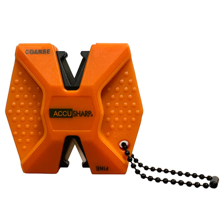 AccuSharp 344C 2-Step Knife Sharpener Diamond Tungsten Carbide Coarse/Fine Blaze Orange