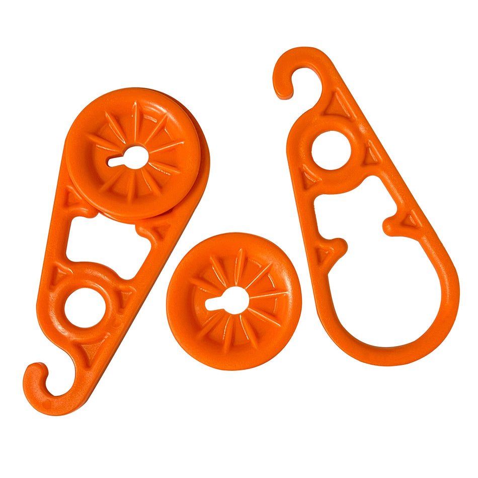 AccuSharp 1008C Super Snaps Orange Tarp Clips 7.80" Long XL - 15 Pack