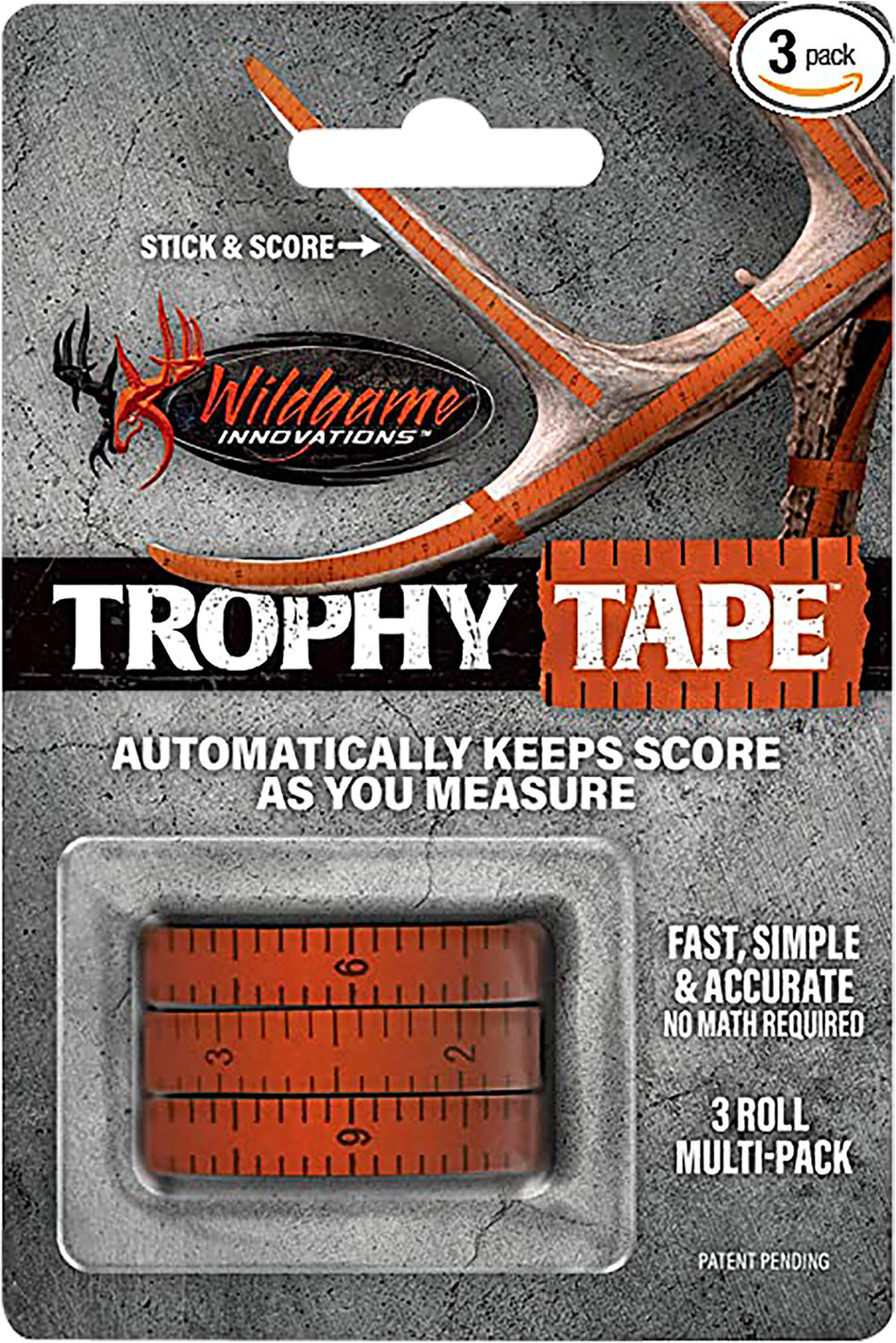 Wildgame Innovations WLD424 Trophy Tape Orange 200 Inch 3 Rolls Per Pack